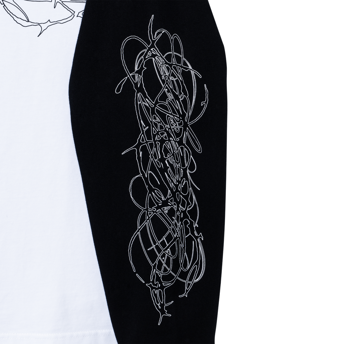 SILHOUETTE RAGLAN LONG SLEEVE BLACK/WHITE