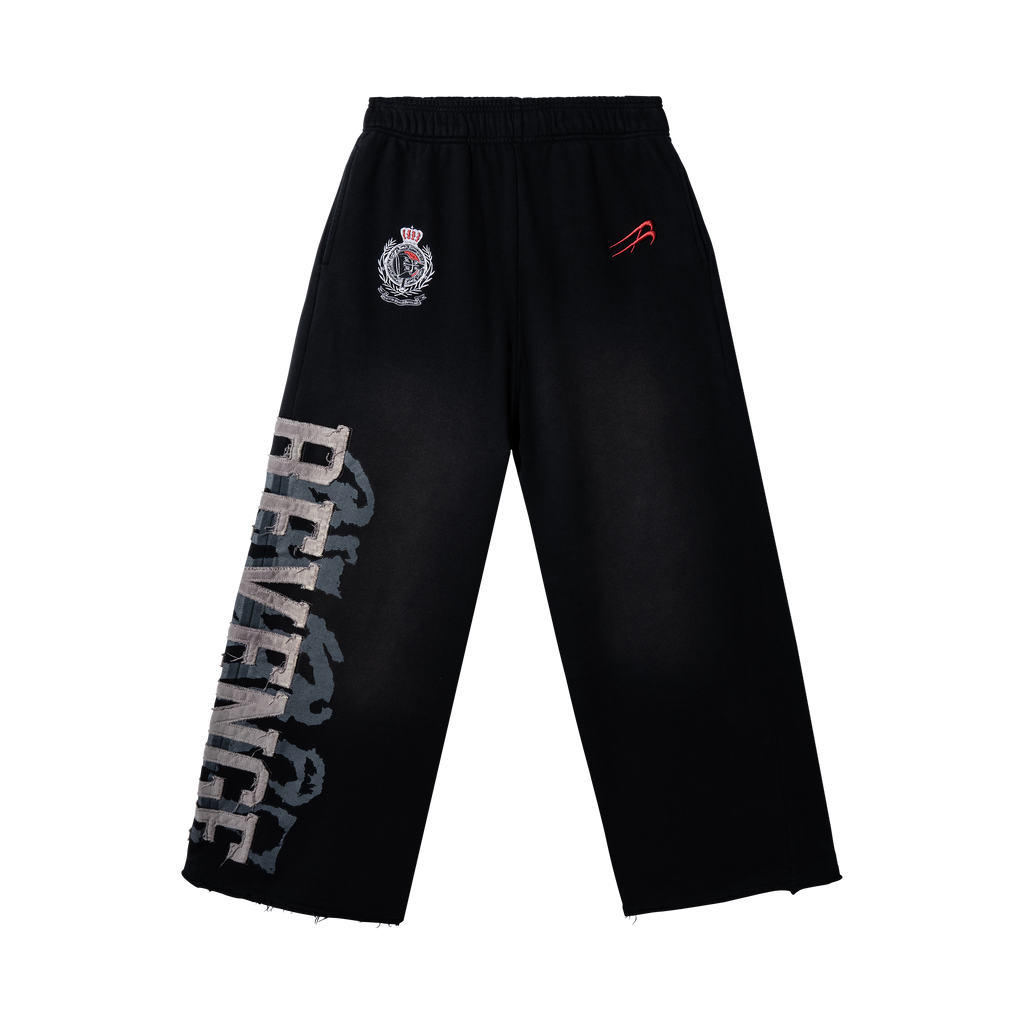 WACO EMBROIDERED SWEATPANTS BLACK