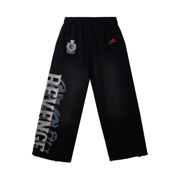 WACO EMBROIDERED SWEATPANTS BLACK