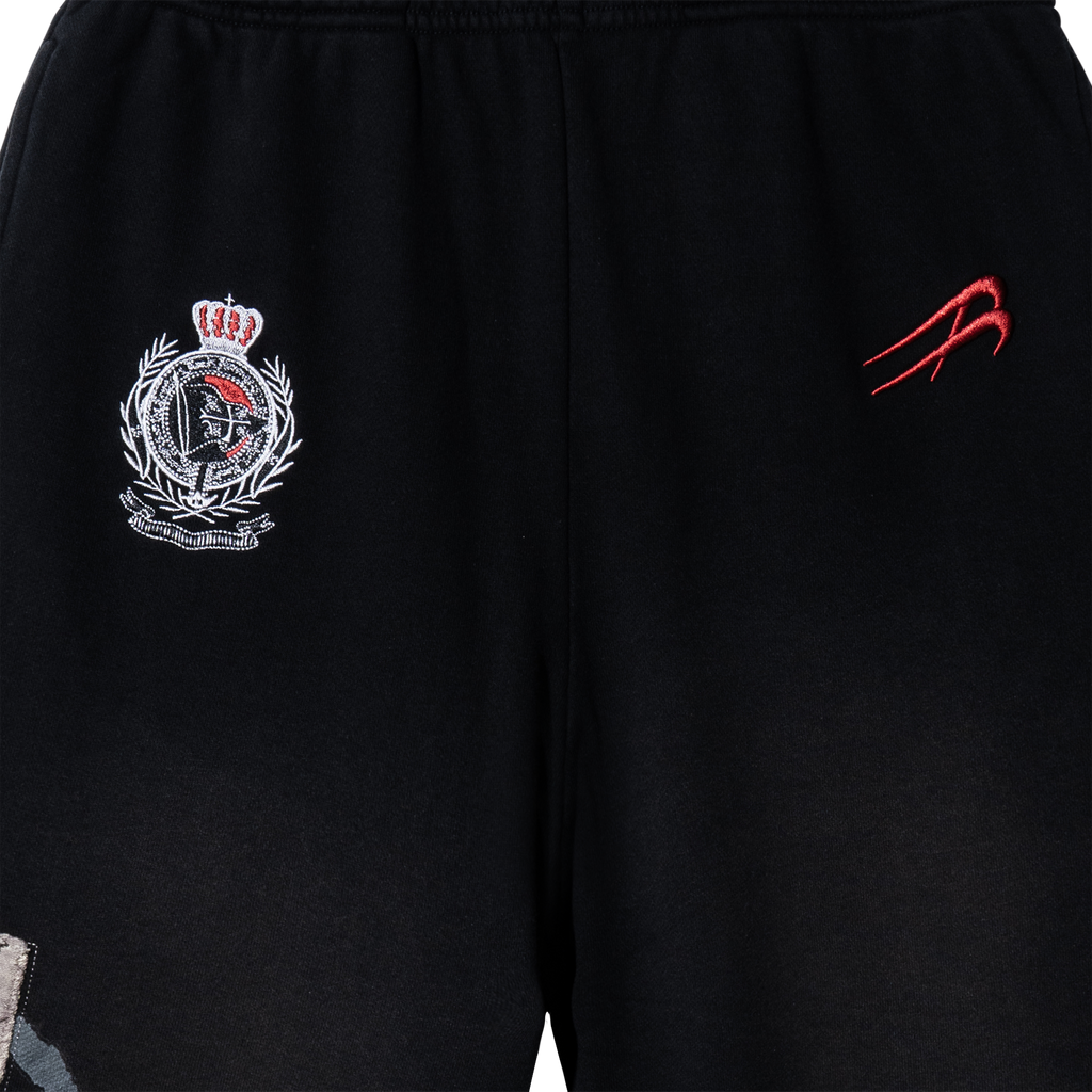 WACO EMBROIDERED SWEATPANTS BLACK