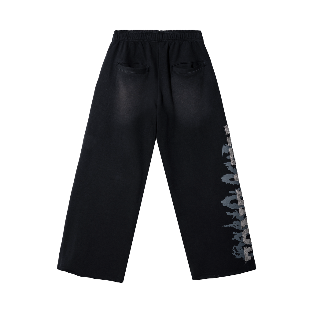 WACO EMBROIDERED SWEATPANTS BLACK