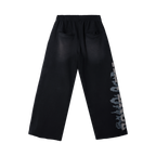 WACO EMBROIDERED SWEATPANTS BLACK