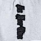 RAW EDGE ARCH LOGO EMBROIDERED SWEATSHORTS HEATHER GREY/BLACK