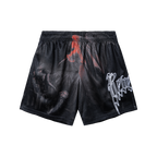 ANGEL OF DEATH MESH SHORTS BLACK/WHITE