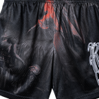 ANGEL OF DEATH MESH SHORTS BLACK/WHITE