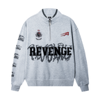 WACO EMBROIDERED QUARTER ZIP HEATHER GREY
