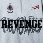 WACO EMBROIDERED QUARTER ZIP HEATHER GREY