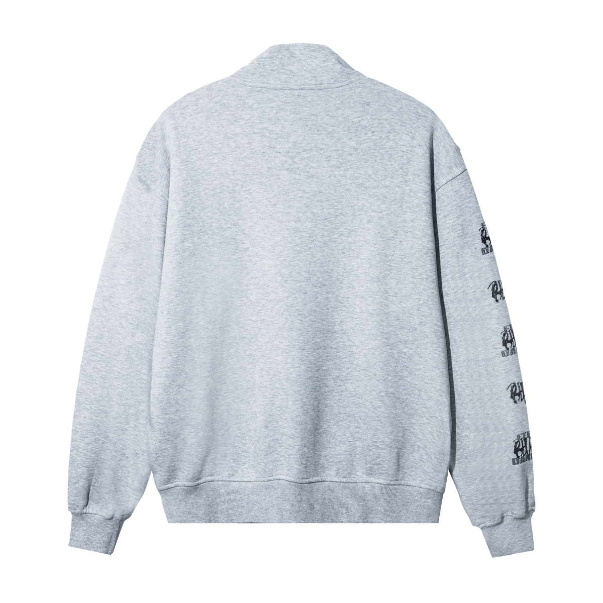 WACO EMBROIDERED QUARTER ZIP HEATHER GREY