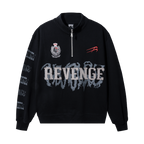 WACO EMBROIDERED QUARTER ZIP BLACK