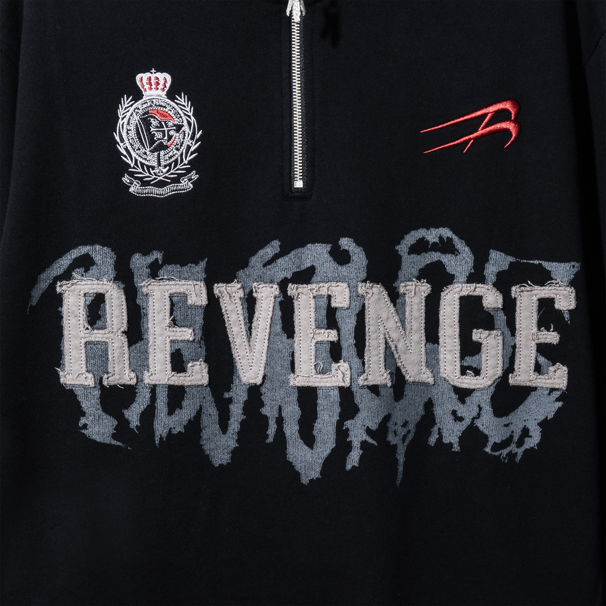 WACO EMBROIDERED QUARTER ZIP BLACK