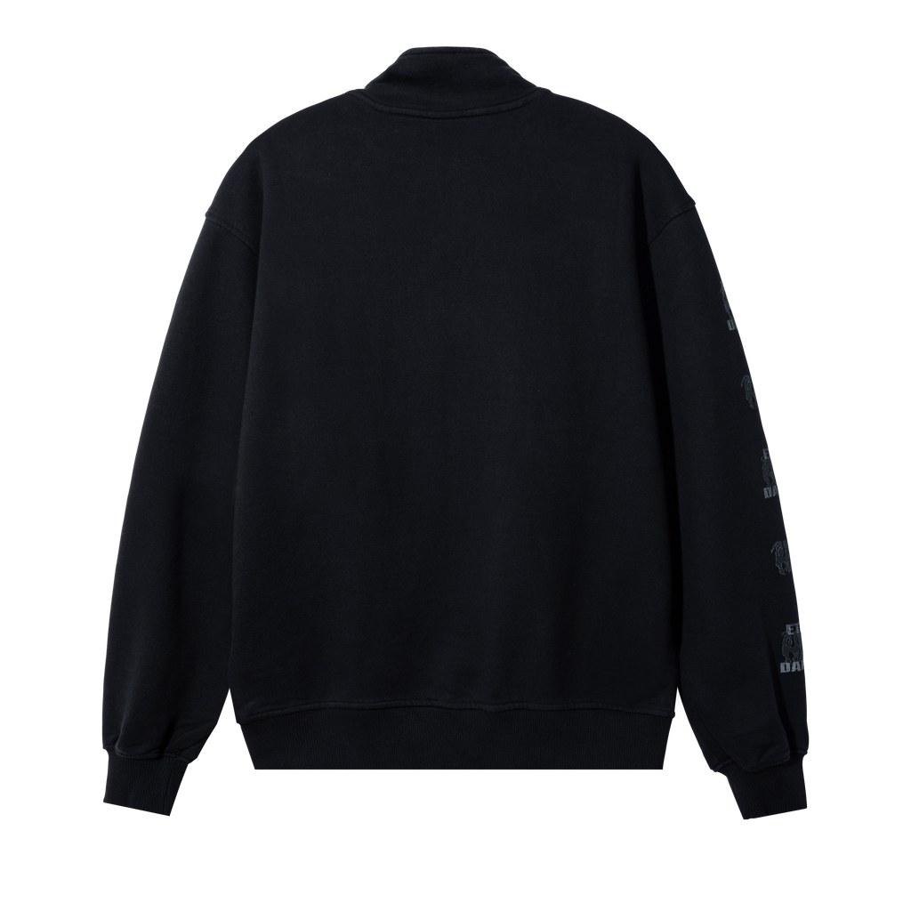 WACO EMBROIDERED QUARTER ZIP BLACK