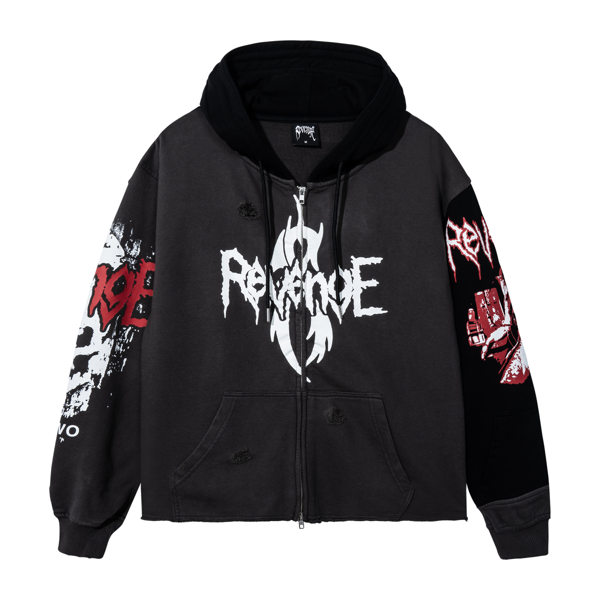 ABERRATED RECONSTRUCTED ZIP BLACK