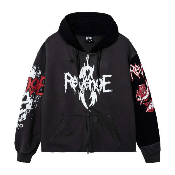 ABERRATED RECONSTRUCTED ZIP BLACK