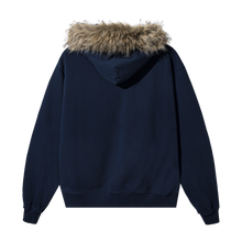 Load image into Gallery viewer, ARCH LOGO FUR ZIP NAVY/WHITE
