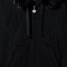 Load image into Gallery viewer, ARCH LOGO FUR ZIP BLACK/BLACK
