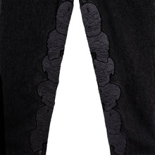 Load image into Gallery viewer, SKULL PATCH DENIM PANT BLACK
