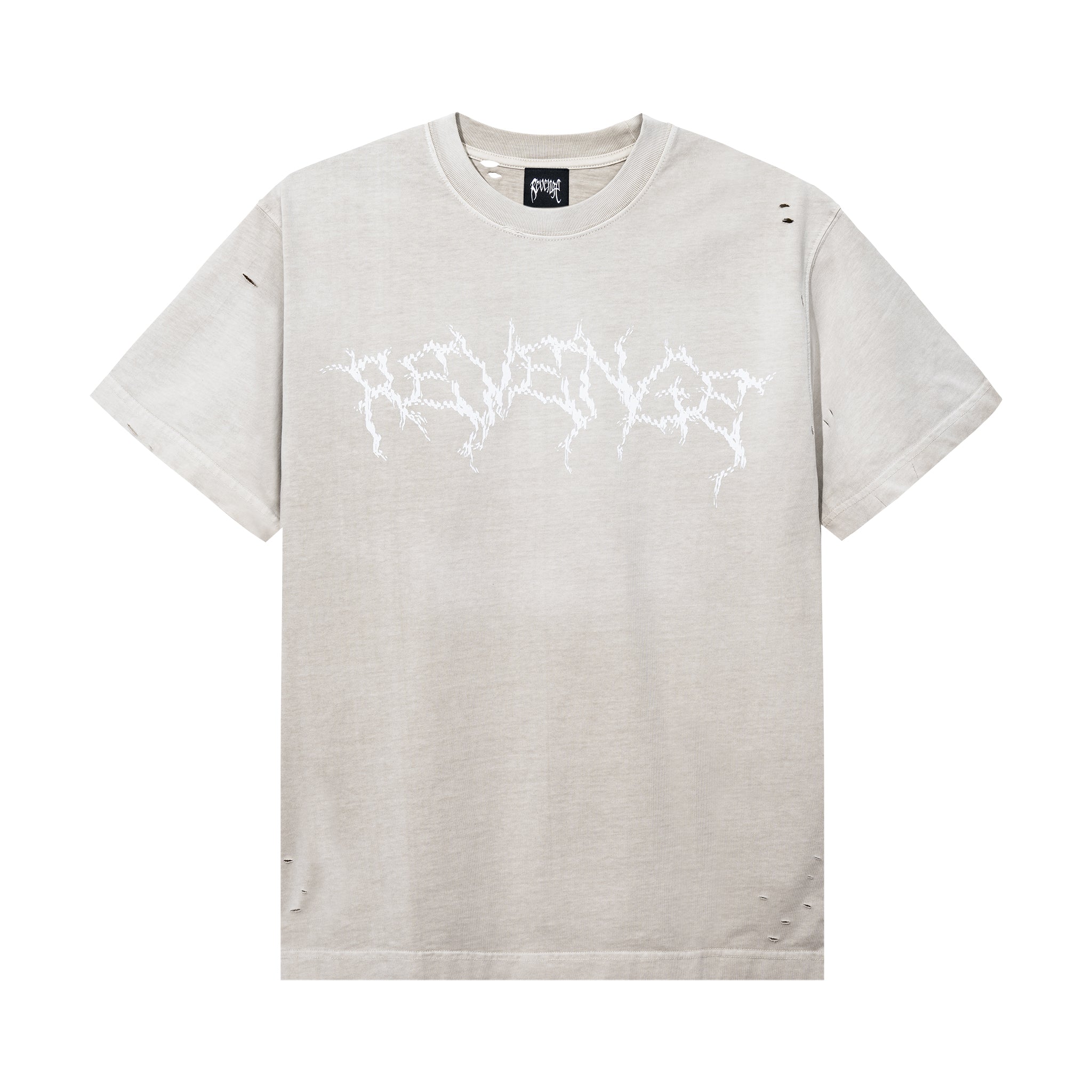 KOSUKE KAWAMURA FLOWER ANARCHY TREATED TEE CEMENT – Revenge