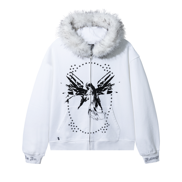 FALLEN ANGEL FUR ZIP WHITE