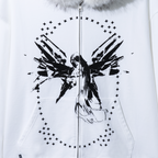 FALLEN ANGEL FUR ZIP WHITE