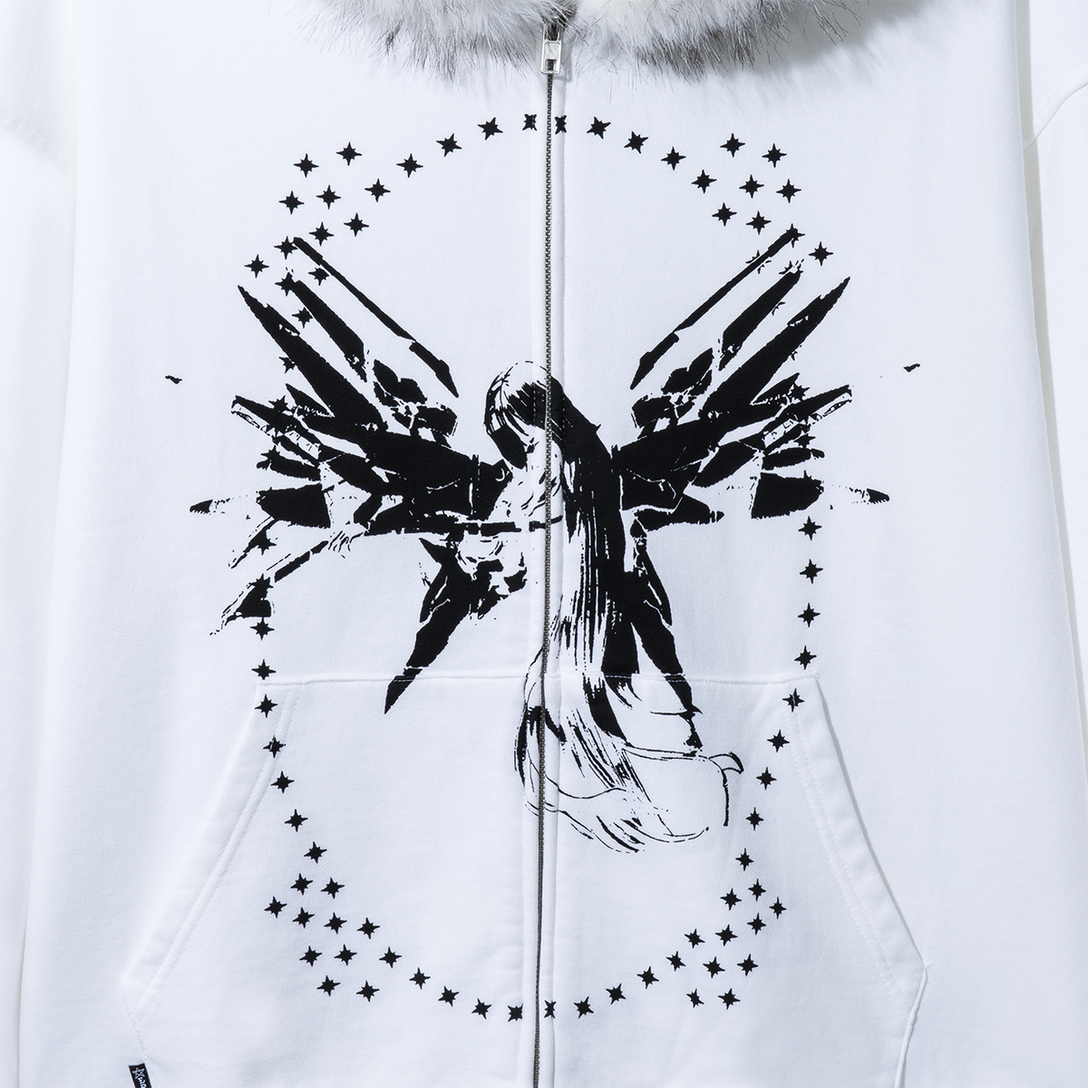 FALLEN ANGEL FUR ZIP WHITE
