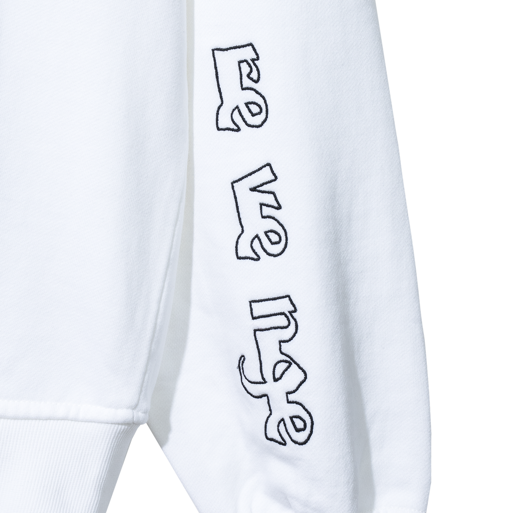 MANIFEST EMBROIDERED FUR ZIP WHITE