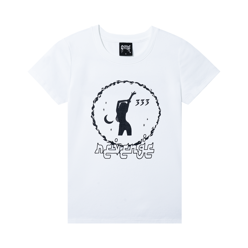 THE MOON, BABY TEE WHITE