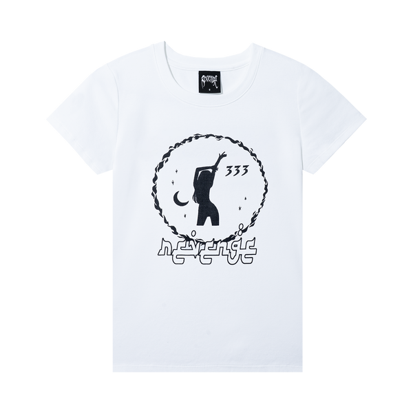 THE MOON, BABY TEE WHITE