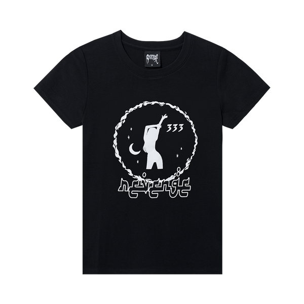 THE MOON, BABY TEE BLACK