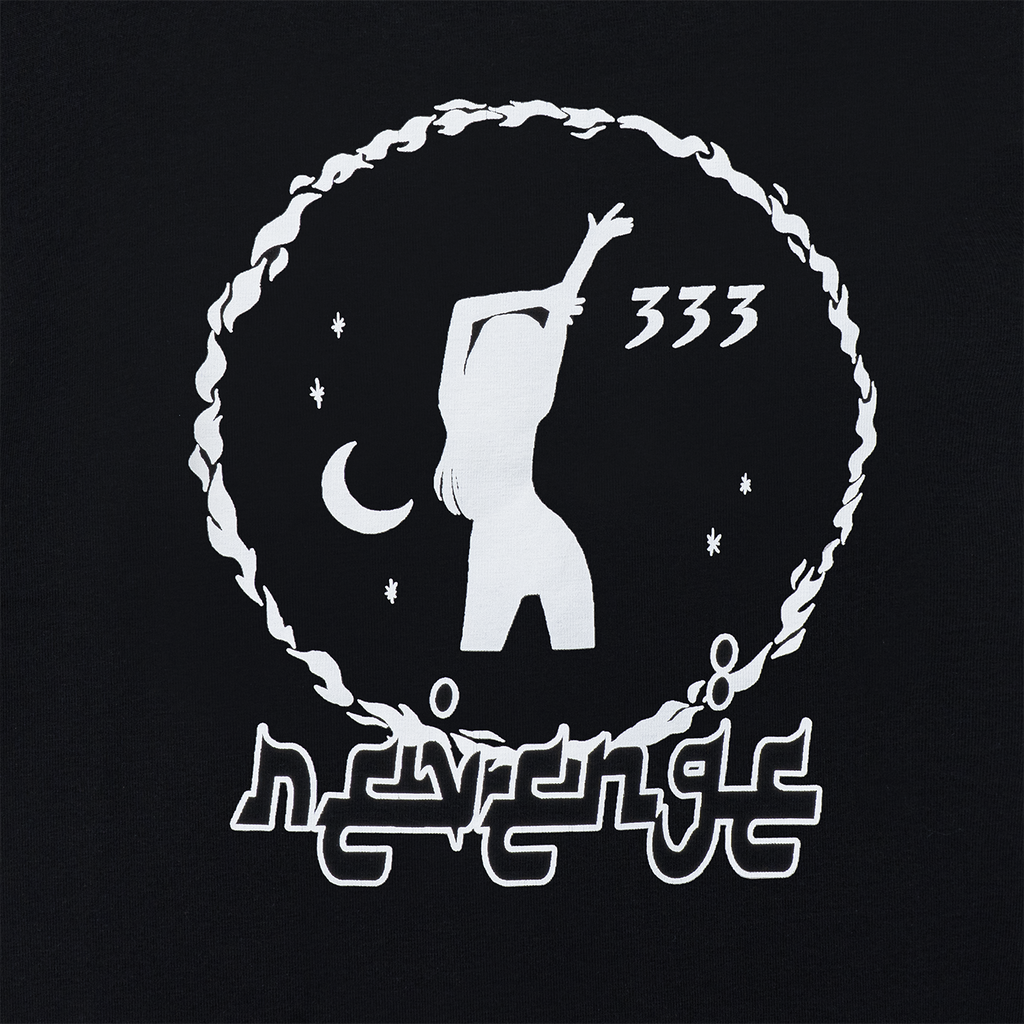 THE MOON, BABY TEE BLACK