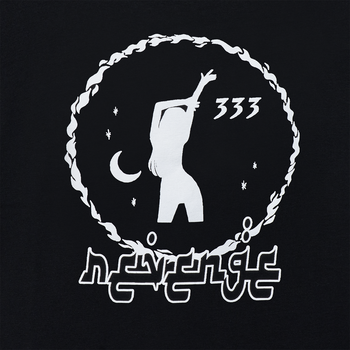 THE MOON, BABY TEE BLACK