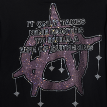 Load image into Gallery viewer, NINE MONTHS RHINESTONE HOODIE BLACK
