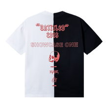 Load image into Gallery viewer, BLACK &amp; WHITE FLAG SPLIT TEE
