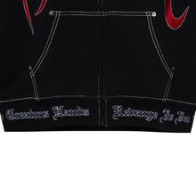 Load image into Gallery viewer, BLACK/RED CONTRAST STITCH ZIP
