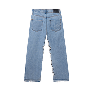 SKULL PATCH DENIM PANT INDIGO