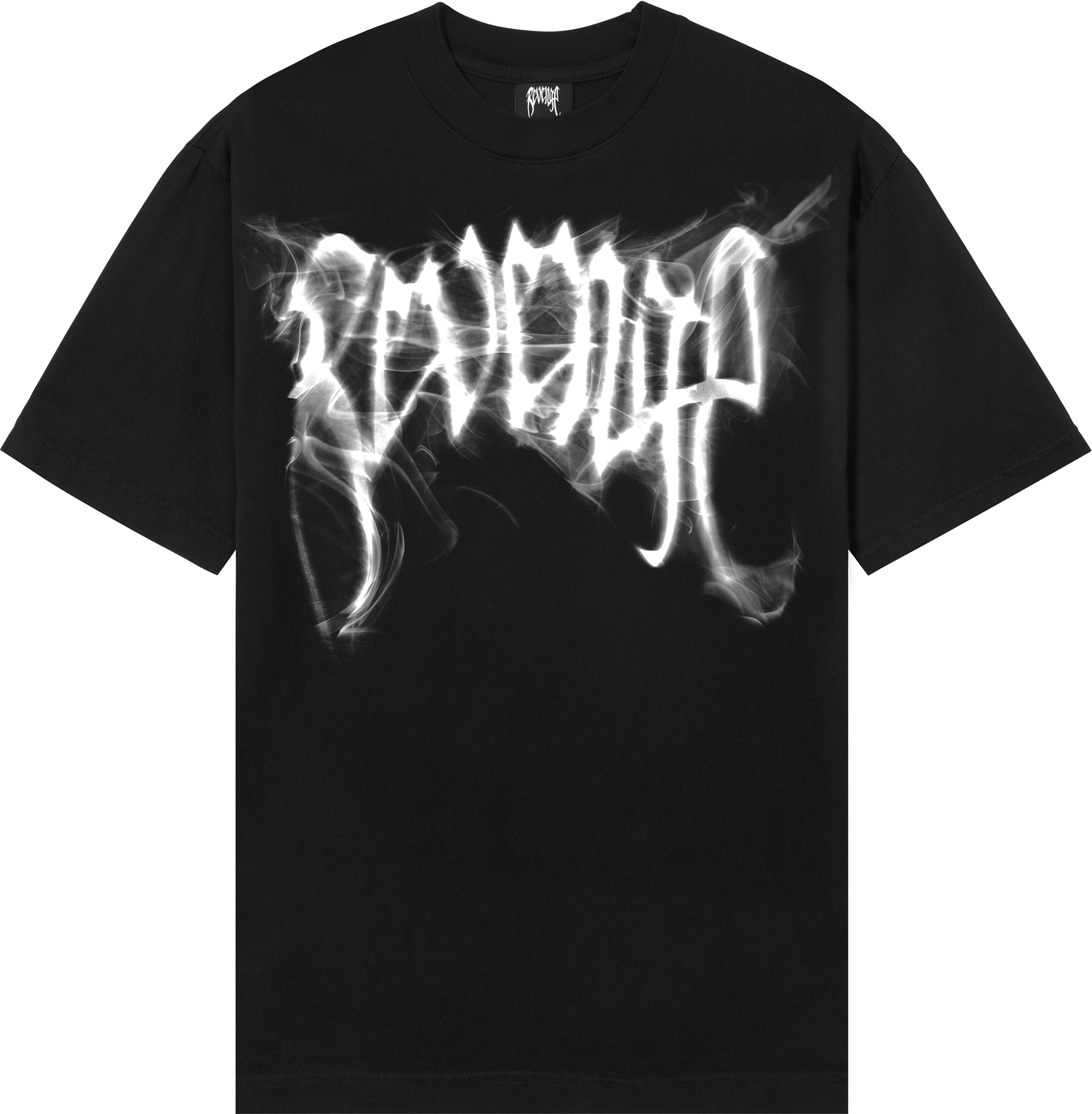 SMOKE ARCH LOGO TEE BLACK/WHITE – Revenge Official
