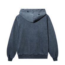 Load image into Gallery viewer, STENCIL LOGO ZIP VINTAGE WASHED NAVY
