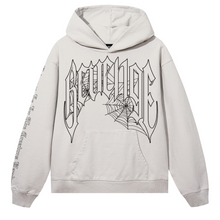 Load image into Gallery viewer, WEB CROSS HOODIE CEMENT/BLACK
