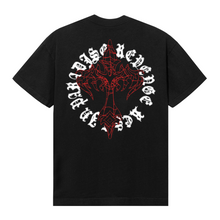 Load image into Gallery viewer, WEB CROSS TEE BLACK/RED
