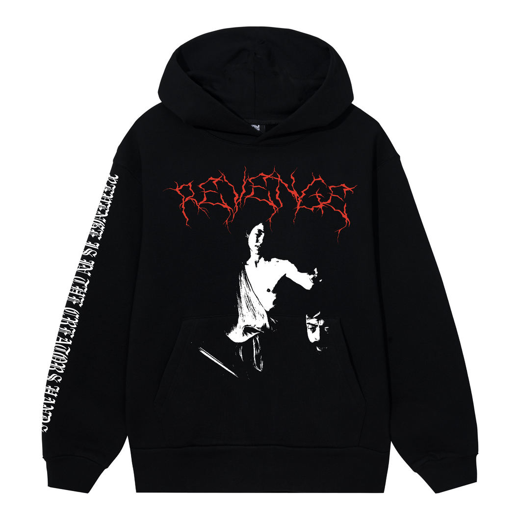 NINE MONTHS HOODIE BLACK/RED